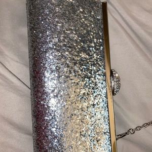 silver clutch purse